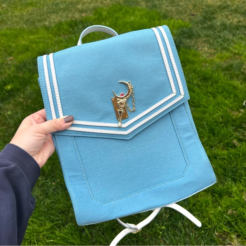 Samantha Vega x Sailor Moon Backpack in Blue Anime Japan Charm Stick Costplay